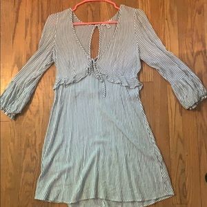 American Eagle striped 3/4 sleeve dress